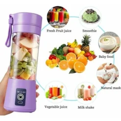 Portable Juicer USB Electric Blender Mini Portable Blender For Shakes And Smoothies 380ml Juice Blender With Six Blades Great For Blending