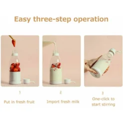 Portable Juicer Cup USB Charge Mini 300ml Small Blender 40W Power 18000 Rpm Electric Juicer Accompanying Juice Cup，Type 1 -Kitchen Appliances Store 96000575 4