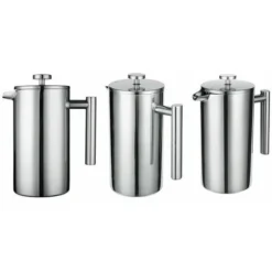 French Press 304 Stainless Steel Thermal Coffee Maker Teapot 800ML 3 Filters Anti-scald Handle Anti-rust Coffee Press -Kitchen Appliances Store 96000682 4