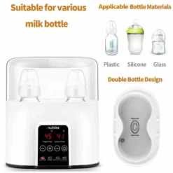 Bottle Warmer With LED Indicators Breastmilk/Formula/Baby Food Sterilization Bottle Warmer And Timer, White EU Plug 7 Bottle Warmer With LED Indicators Breastmilk/Formula/Baby Food Sterilization Bottle Warmer And Timer, White EU Plug -Kitchen Appliances Store 96001167 3