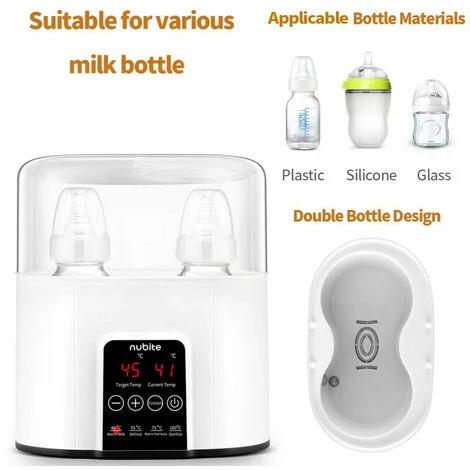 Bottle Warmer With LED Indicators Breastmilk/Formula/Baby Food Sterilization Bottle Warmer And Timer, White EU Plug 3 Bottle Warmer With LED Indicators Breastmilk/Formula/Baby Food Sterilization Bottle Warmer And Timer, White EU Plug - Image 3
