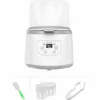 In 1 Baby Bottle Warmer Baby Bottle Steam Sterilizer Fast Baby Food Warmer 2 Bottle Capacity Adjustable Temperature With LED Display For Baby Bottles, EU 400W