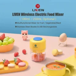 100/250ml Electric Food Blender Multifunctional Cordless Fruit/Vegetable/Meat Blender Portable Baby Food Blender Mini Juice Blender With Stainless Steel Blades -Kitchen Appliances Store 96002715 3