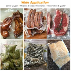 100 Pack Vacuum Sealer Bags, Vacuum Sealer Storage Bags, Dry And Wet Accessories, Pre-Cut Bag, Unique Embossed Surface (6.7 X 9.8 Inch) -Kitchen Appliances Store 96004015 4