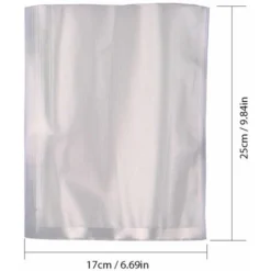 100 Pack Vacuum Sealer Bags, Vacuum Sealer Storage Bags, Dry And Wet Accessories, Pre-Cut Bag, Unique Embossed Surface (6.7 X 9.8 Inch) -Kitchen Appliances Store 96004015 5