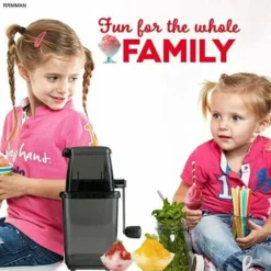 Manual Ice Crusher Rotary Ice Crusher Cocktails Slush Crushed Ice Maker Smoothies Ice Crusher Machine Home 1.25L Chrome Ice Crusher Ice Cubes Drinks Chopper Stirrer (Grey) -Kitchen Appliances Store 96004785 3