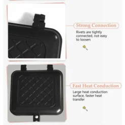 Nonstick Toasted Sandwich Maker Toasted Sandwich Panini Maker With Insulated Handle Hot Sandwich Maker Toasted Cheese Maker -Kitchen Appliances Store 96005123 3