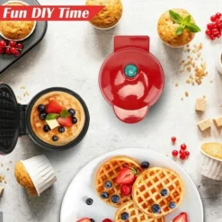 Waffle Iron Mini Waffles, Small Waffle Iron With Non-stick Coating For Classic Waffles, Waffle Iron Belgian Waffles For Children's Birthday Parties, Family Celebrations, Easter 8 Waffle Iron Mini Waffles, Small Waffle Iron With Non-stick Coating For Classic Waffles, Waffle Iron Belgian Waffles For Children's Birthday Parties, Family Celebrations, Easter -Kitchen Appliances Store 96178587 4