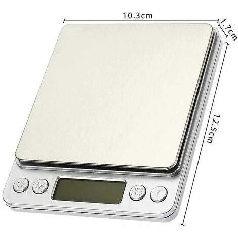 I2000 3kg 0.1g Mini Digital Scale Stainless Steel Platform Weighing 2 I2000 3kg 0.1g Mini Digital Scale Stainless Steel Platform Weighing - Image 2