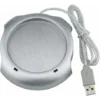 Silver Beverage Cup 4 Port USB Hub Tea Coffee Mug Warmer 50°C Maximum Liquid Temperature PC Electric Heater Cushion Heater