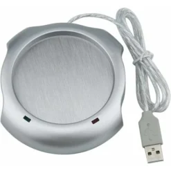 Silver Beverage Cup 4 Port USB Hub Tea Coffee Mug Warmer 50°C Maximum Liquid Temperature PC Electric Heater Cushion Heater -Kitchen Appliances Store 96242030 4