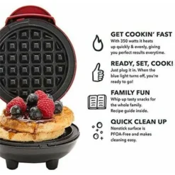 Rebuy Mini Waffle Maker For Personalized Hash Brown Breakfast Snacks 7 Rebuy Mini Waffle Maker For Personalized Hash Brown Breakfast Snacks -Kitchen Appliances Store 96486592 3