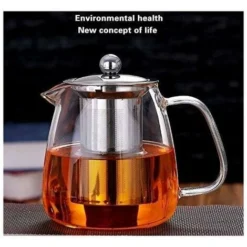 Glass Teapot With Brewing Teapot 500ml/17oz Teapot Warmer Is A Safe And Heat-resistant Flower And Loose Leaf Teapot Set. -Kitchen Appliances Store 97101354 3