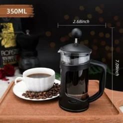 2 Cup French Press, French Press, Perfect For Coffee Lovers, Morning Coffee, Maximum Flavor Coffee Maker With Stainless Steel Filter, 12oz/350ML 7 2 Cup French Press, French Press, Perfect For Coffee Lovers, Morning Coffee, Maximum Flavor Coffee Maker With Stainless Steel Filter, 12oz/350ML -Kitchen Appliances Store 97101599 3