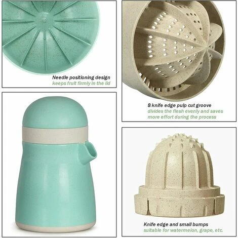 Manual Juicer, Orange Lemon Squeezer, Fruit Squeezer, BPA Free Manual Squeezer For Lemon Orange Citrus Biodegradable Wheat Straw Material 2 Manual Juicer, Orange Lemon Squeezer, Fruit Squeezer, BPA Free Manual Squeezer For Lemon Orange Citrus Biodegradable Wheat Straw Material - Image 2