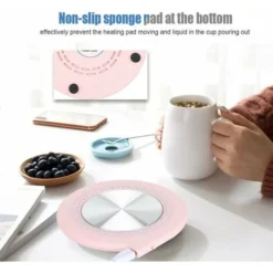 USB Heating Insulation Pad, 10W Milk Tea Cup Heating Pad, Pink -Kitchen Appliances Store 97102135 4