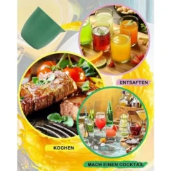 Manual Citrus Juicer With Unique Lemon Shape Design Two Modes Of Use For Different Fruits (Green) -Kitchen Appliances Store 97102492 5