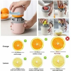 Simple Manual Lemon Squeezer And Squeezer Small Portable Citrus Squeezer With Two Modes Of Use For Different Fruits (Wheat Color) -Kitchen Appliances Store 97102643 5