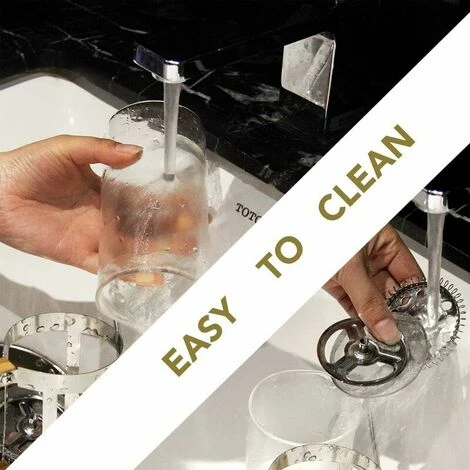 French Press Coffee Maker, 350ml 12oz 1-2 Cup French Press, Small Borosilicate Glass Tea Press With Bamboo Handle 4 French Press Coffee Maker, 350ml 12oz 1-2 Cup French Press, Small Borosilicate Glass Tea Press With Bamboo Handle - Image 4