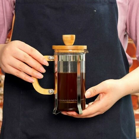 French Press Coffee Maker, 350ml 12oz 1-2 Cup French Press, Small Borosilicate Glass Tea Press With Bamboo Handle 5 French Press Coffee Maker, 350ml 12oz 1-2 Cup French Press, Small Borosilicate Glass Tea Press With Bamboo Handle - Image 5