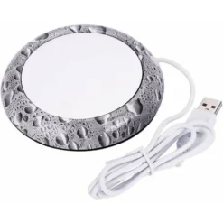 USB Wood Grain Mug Warmer Hot Beverage Cup Mat Office Tea Coffee Warmer Mat Water Beads Pattern