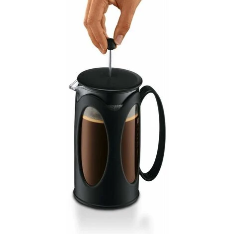 Coffee Maker, Borosilicate Glass - 3 Cups (0.35 L), Black 4 Coffee Maker, Borosilicate Glass - 3 Cups (0.35 L), Black - Image 4
