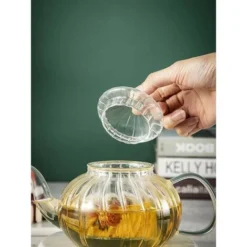 Glass Teapot With Pumpkin Design Infuser (Pumpkin Teapot 600ml) -Kitchen Appliances Store 97104862 3