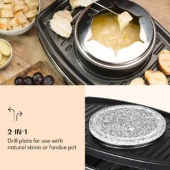 Klarstein Entrec么te 2-in-1 Raclette Grill & Fondue Natural Stone 1100W 8 Persons Coasters 7 Klarstein Entrec么te 2-in-1 Raclette Grill & Fondue Natural Stone 1100W 8 Persons Coasters -Kitchen Appliances Store 97224497 3