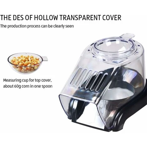 1200W Oil And Fat Free Popcorn Maker, Red 2 1200W Oil And Fat Free Popcorn Maker, Red - Image 2