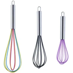 Whip Set Non-Stick, Non-Scratch, Egg Beater For Baking, Pastry, Whisking, Stirring 3 Pack