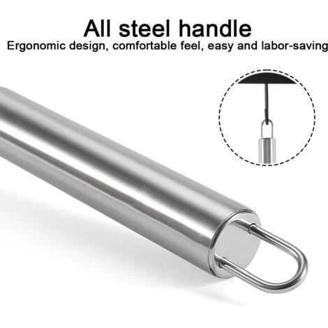 Manual Egg Beater Stainless Steel Egg Beater Household Mini Baking Egg Beater Silicone Cream Whisk 3 Manual Egg Beater Stainless Steel Egg Beater Household Mini Baking Egg Beater Silicone Cream Whisk - Image 3