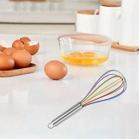 Manual Egg Beater Stainless Steel Egg Beater Household Mini Baking Egg Beater Silicone Cream Whisk 5 Manual Egg Beater Stainless Steel Egg Beater Household Mini Baking Egg Beater Silicone Cream Whisk - Image 5