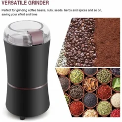 Electric Coffee Grinder, Stainless Steel Burr Coffee Grinder, 400W Flax Seed Grinder With Visual Cover, For Nuts, Pepper, Spices, Coffee Seeds -Kitchen Appliances Store 97382026 4
