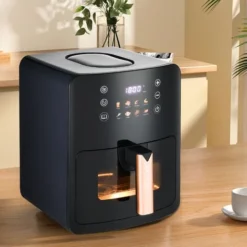 Livingandhome 6L Black Digital Air Fryer With Visual Window -Kitchen Appliances Store 97389078 3