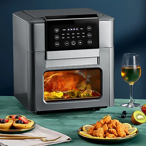 Livingandhome Black 12L Touchscreen Air Fryer Oven 1 Livingandhome Black 12L Touchscreen Air Fryer Oven