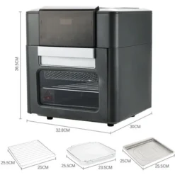 Livingandhome Black 12L Touchscreen Air Fryer Oven 9 Livingandhome Black 12L Touchscreen Air Fryer Oven -Kitchen Appliances Store 97389160 5