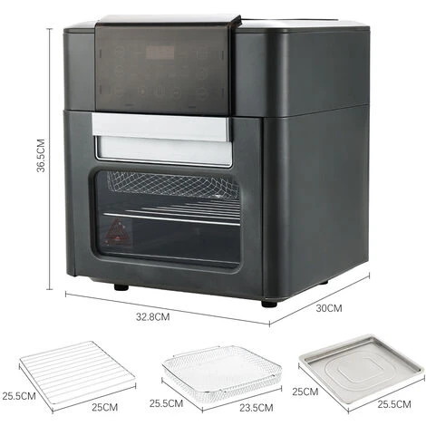 Livingandhome Black 12L Touchscreen Air Fryer Oven 5 Livingandhome Black 12L Touchscreen Air Fryer Oven - Image 5