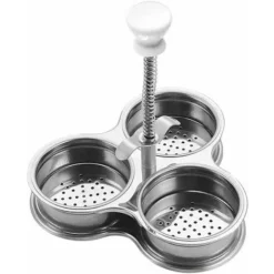 Stainless Steel Three Rack Poached Egg Cooker, Poached Egg Mold, Nonstick Stainless Steel Poached Egg Cups With Holes For Kitchen Accessories -1615.46.4cm-1pc -Kitchen Appliances Store 97453922 4