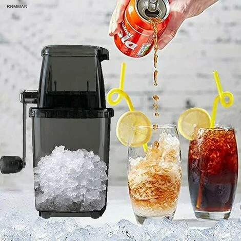 Manual Ice Crusher Rotary Ice Crusher Cocktails Slush Crushed Ice Maker Smoothies Ice Crusher Machine Home 1.25L Chrome Ice Crusher Ice Cubes Drinks Chopper Stirrer (Gray) 4 Manual Ice Crusher Rotary Ice Crusher Cocktails Slush Crushed Ice Maker Smoothies Ice Crusher Machine Home 1.25L Chrome Ice Crusher Ice Cubes Drinks Chopper Stirrer (Gray) - Image 4
