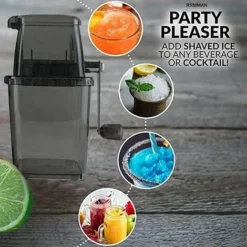 Manual Ice Crusher Rotary Ice Crusher Cocktails Slush Crushed Ice Maker Smoothies Ice Crusher Machine Home 1.25L Chrome Ice Crusher Ice Cubes Drinks Chopper Stirrer (Gray) 9 Manual Ice Crusher Rotary Ice Crusher Cocktails Slush Crushed Ice Maker Smoothies Ice Crusher Machine Home 1.25L Chrome Ice Crusher Ice Cubes Drinks Chopper Stirrer (Gray) -Kitchen Appliances Store 97454140 5