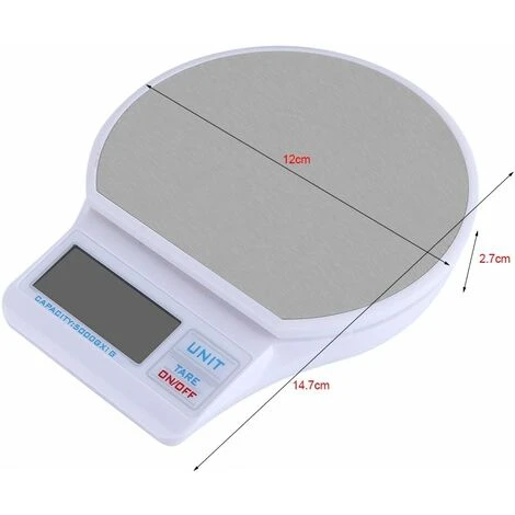 Electronic Kitchen Scale, 5kg/1g, Jewelry Scales, Backlit LCD Display, Touch Sensitive Food Scale, Backlit LCD Display 3 Electronic Kitchen Scale, 5kg/1g, Jewelry Scales, Backlit LCD Display, Touch Sensitive Food Scale, Backlit LCD Display - Image 3