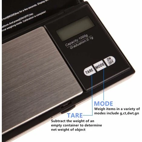 Electronic Kitchen Scale, 1000g 0.1g Precision Scale, Pocket Scale, LCD Touch Screen, Tare Function 4 Electronic Kitchen Scale, 1000g 0.1g Precision Scale, Pocket Scale, LCD Touch Screen, Tare Function - Image 4