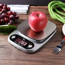 Digital Kitchen Scale - From 1 G To 10 Kg - Stainless Steel - High Accuracy - With LCD Display And Battery Included [Energy Class A+] -Kitchen Appliances Store 97455614 5