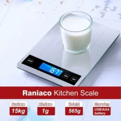 Electronic Kitchen Scale - Precision Kitchen Scale 15 Kg And A Precision Kitchen Scale 1g - G/kg/lb: Oz/ml/fl'oz - USB Or Battery-powered Mechanical Kitchen Scale -Kitchen Appliances Store 97455690 3