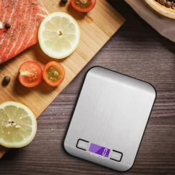 Food Kitchen Scale With Rechargeable, Digital Grams And Ounces For Weight Loss, Baking, Baking, LCD Display, Stainless Steel -Kitchen Appliances Store 97459046 4