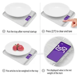 Food Kitchen Scale, Digital Grams And Ounces For Weight Loss, Baking, Baking, Lcd Display, Stainless Steel -Kitchen Appliances Store 97461117 4