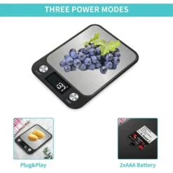 Digital Kitchen/Food Scale In Grams And Ounces - Ultra Fine/Multi-Function Kitchen Scale/Tare Function For Cooking And Baking -Kitchen Appliances Store 97461834 5