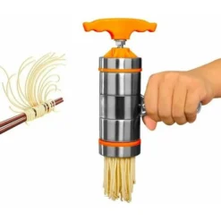 Manual Pasta Maker, Manual Pasta Press, Manual Noodle Maker, Stainless Steel Pasta Maker, Comes With 7 Molds For Manual Spaghetti - -Kitchen Appliances Store 97685284 3