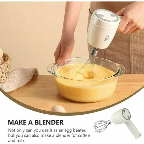 Stainless Steel Electric Beater - Rechargeable Kitchen Whisk - Milk Mixer For Easily Beating Egg Cream And Cookie Cakes. 3 Stainless Steel Electric Beater - Rechargeable Kitchen Whisk - Milk Mixer For Easily Beating Egg Cream And Cookie Cakes. - Image 3