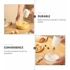 Stainless Steel Electric Beater - Rechargeable Kitchen Whisk - Milk Mixer For Easily Beating Egg Cream And Cookie Cakes. 9 Stainless Steel Electric Beater - Rechargeable Kitchen Whisk - Milk Mixer For Easily Beating Egg Cream And Cookie Cakes. -Kitchen Appliances Store 97693813 5